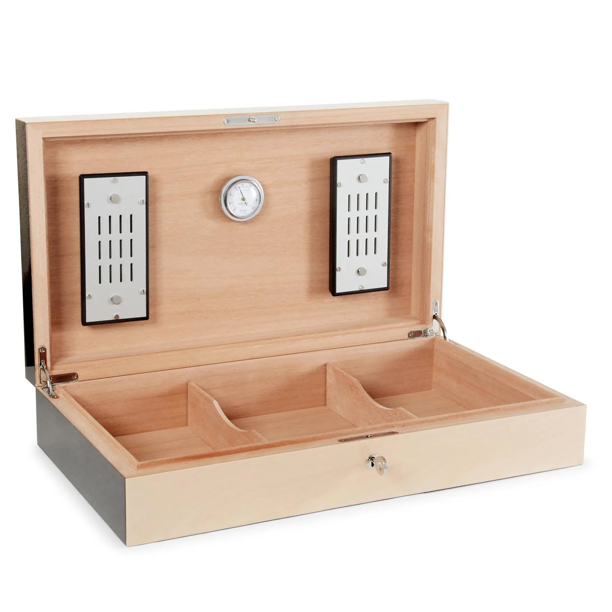 Elie Bleu Cigar Humidor Cuban Flag Natural Sycamore 110 Cigars – La ...