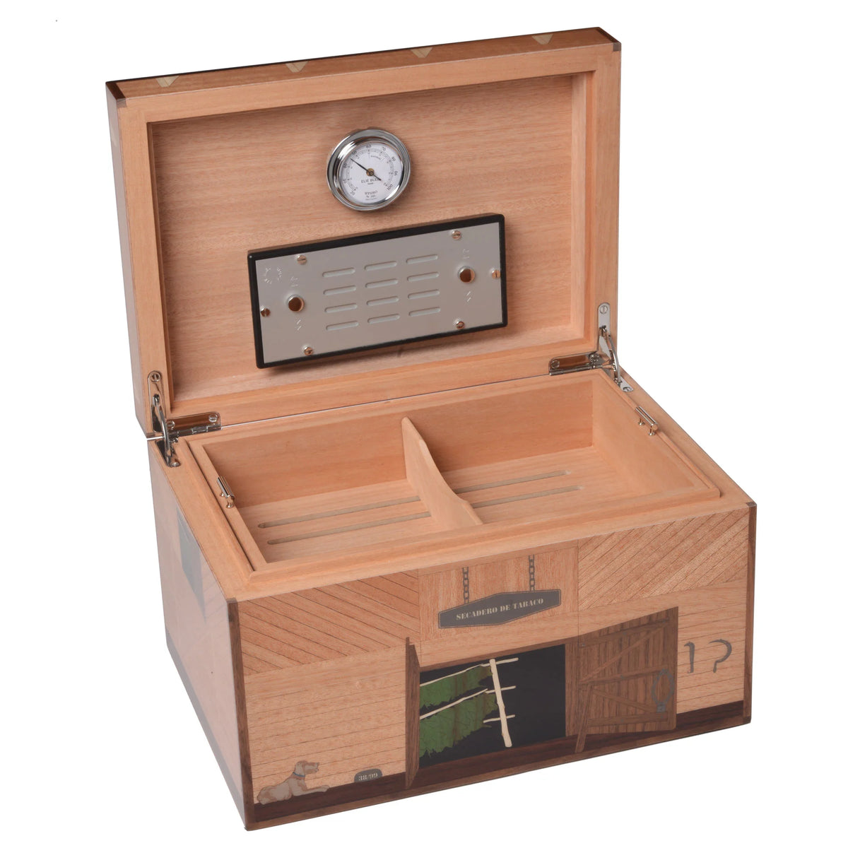 Elie Bleu Cigar Humidor "El Secador Okoume" 75 Cigars – La Casa Del Habano