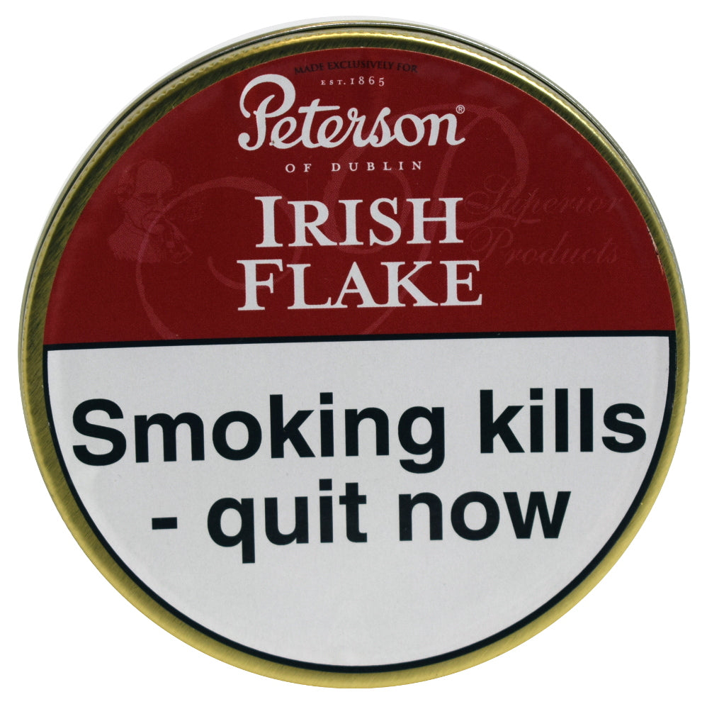 Peterson Irish Flake Pipe Tobacco 50g Tin – La Casa Del Habano